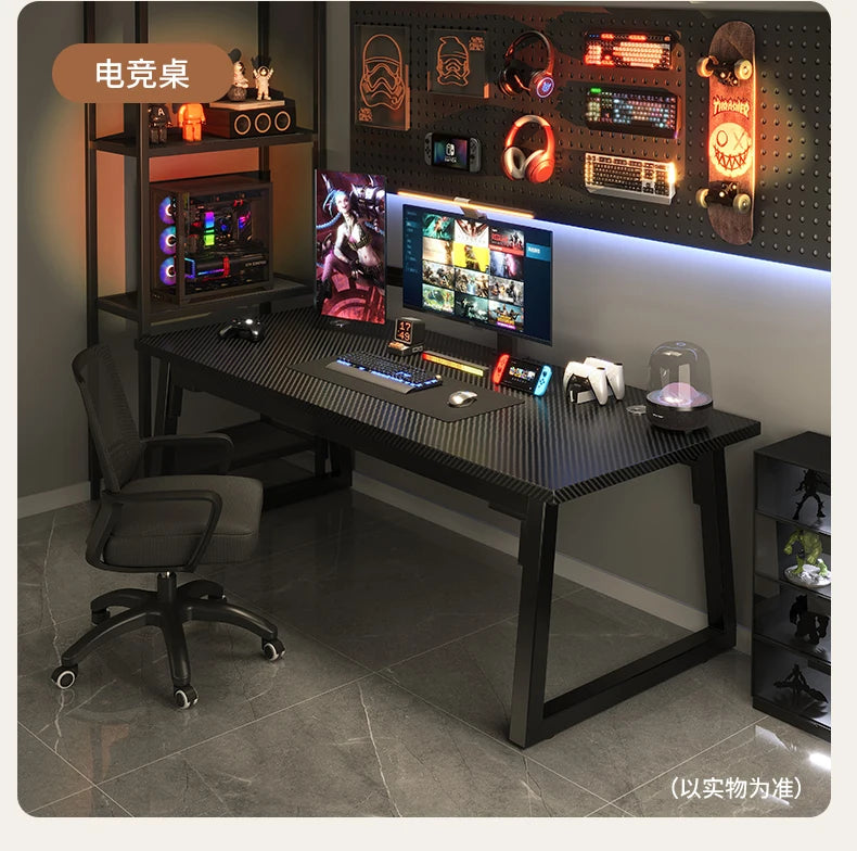 Carbon Fiber Gaming Skrivebord — Premium L-Shape 160 cm