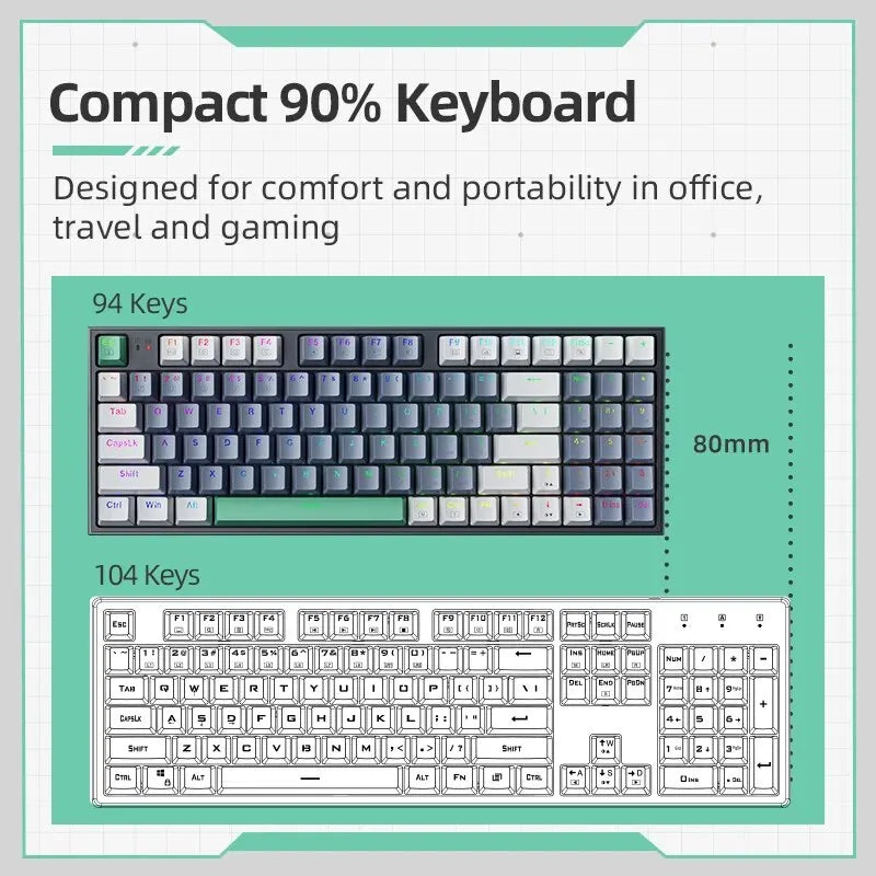 MACHENIKE K500 Mechanical Gaming Keyboard — 94 Keys