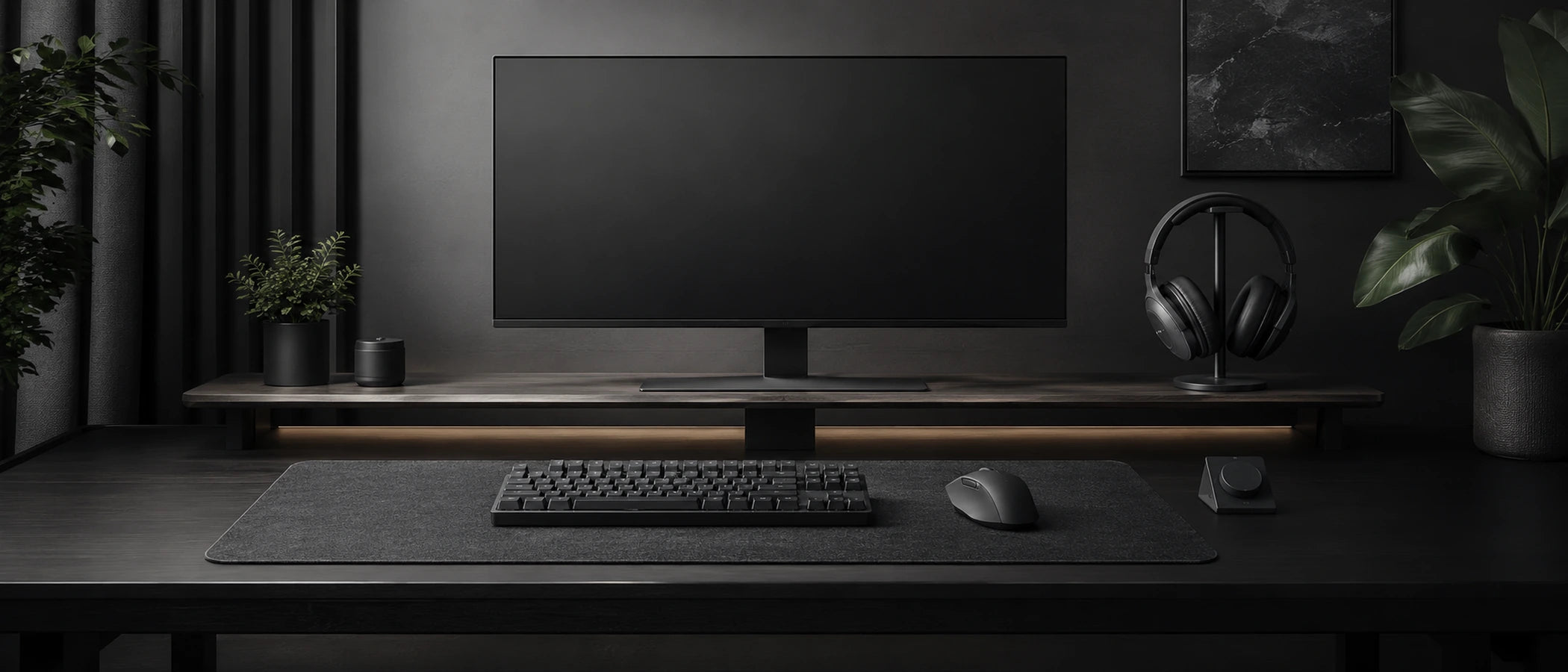 Komplet ByNiche setup med desk mat, tastatur, mus og accessories
